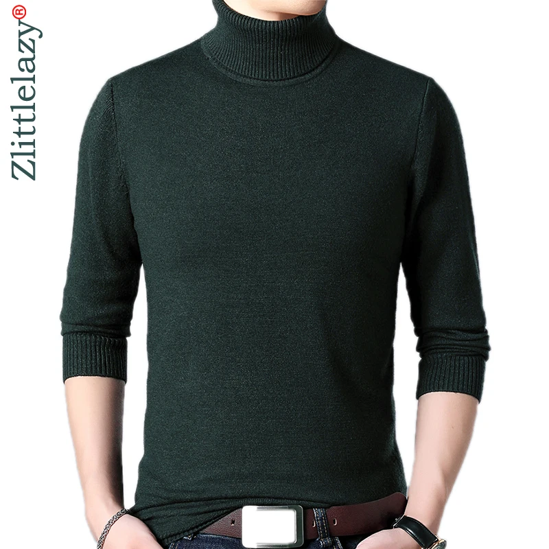

2019 turtleneck thick warm pullover men sweater dress jersey knitted sweaters mens wear slim fit knitwear fashion clothing 3108