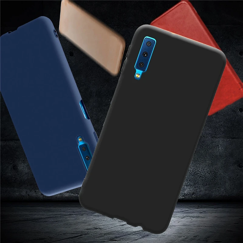 

Scrub Back Case for Samsung Galaxy J2 Core/J260F/J4 Prime/J4 Plus/J6 Prime/J6 Plus/A7 (2018) Silicone Black Simple Soft Cover
