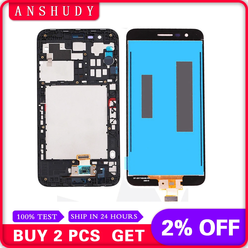 

For LG K30 K10 2018 X410 LMX410 LMX410TK LCD Display Panel + Touch Screen Digitizer Sensor Assembly Frame
