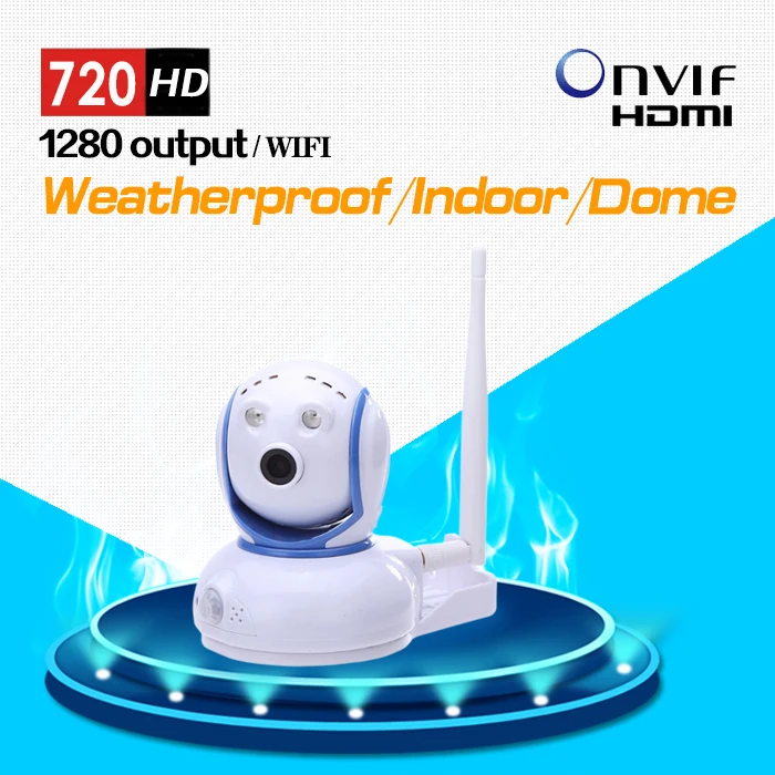 

Wireless PIR IP Camera 720P 1.0MP HD Network CCTV Camera with Pan/Tilt Rotation and Two Way Audio Free P2P