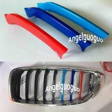 Araba Ön Izgara Trim Spor için Kapak etiket Şeritleri 2014-2017 BMW 4 Serisi F32 F33 F36 420 425 430 435 440 (9 ızgaraları)