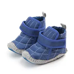 Детские кроссовки для маленьких мальчиков ботинки младенческой новорожденных Bebe Мокасины первые ходоки классические Повседневное теплые