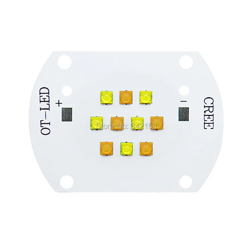 50 Вт Cree XT-E XTE светодиодный 5 шт. яркий белый 6000 К 5 шт. теплый белый 3000 К многочиповый 50 Вт Светодиодный светильник-излучатель высокая мощность светодиодный светильник