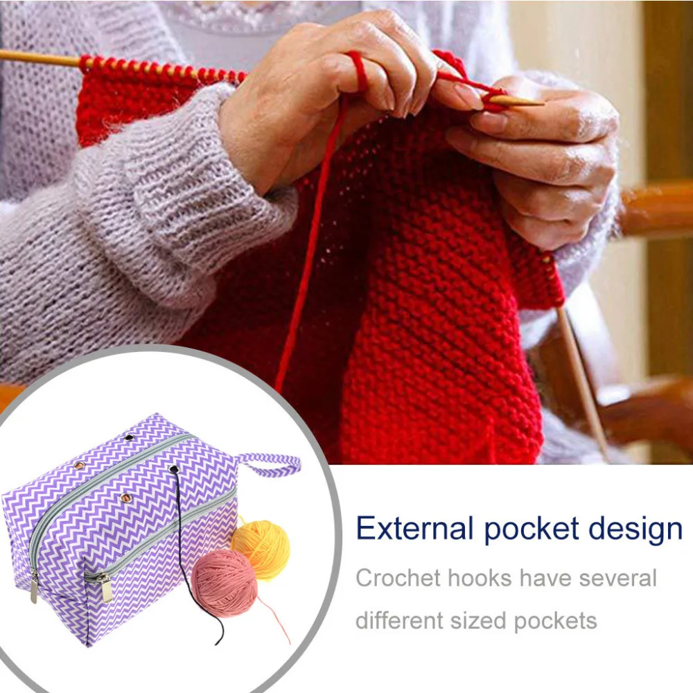 

Knitting Bag Yarn Storage Craft Tote Inner Divider For Wool Crochet Needles