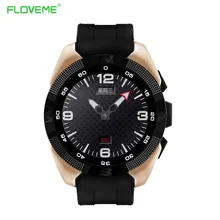 Floveme bluetooth männer smart watch schrittzähler herzfrequenz anruf anti-verlorene smartwatch android ios tragbare geräte uhren armbanduhr