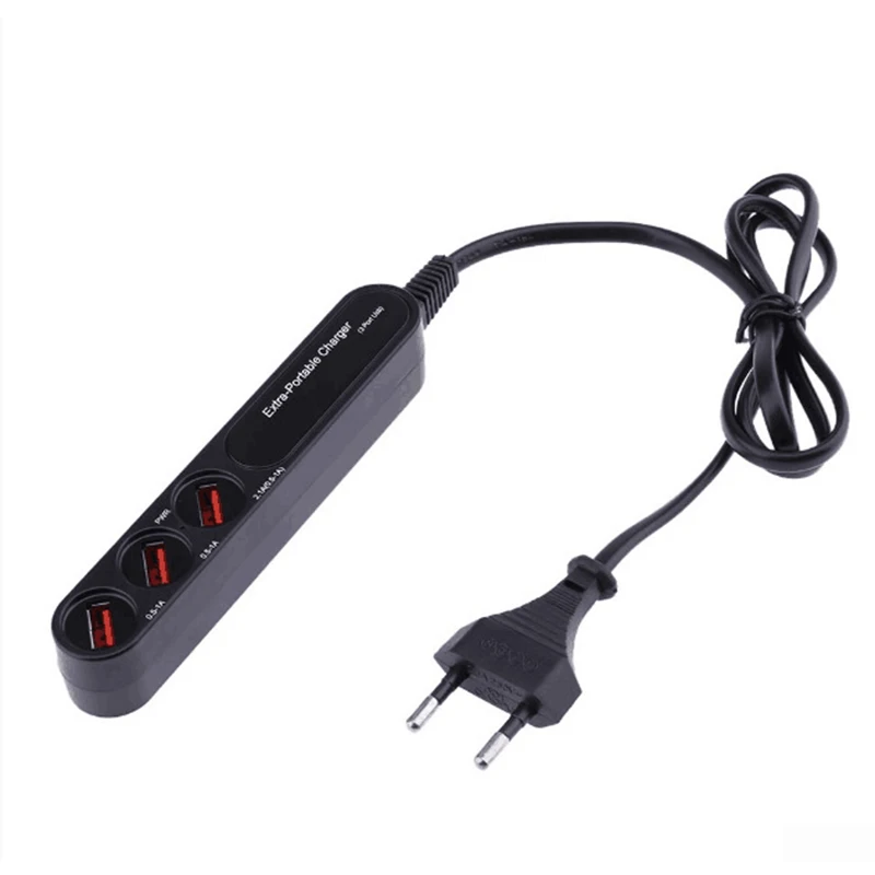 

Multi Use 3-Ports USB Output Travel Power Socket Adapter Charger EU/US Plug Charge for Several Mobile Phones Simultaneously