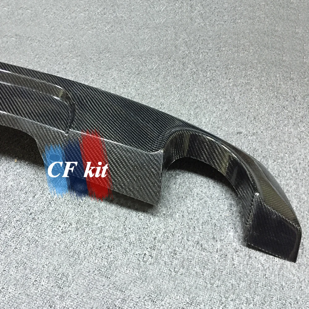 CF Kit P Style Rear Bumper Lip Diffuser Real Carbon Fiber For BMW 5 Series F10 M-TECH Bumpers 2011 UP Car Styling