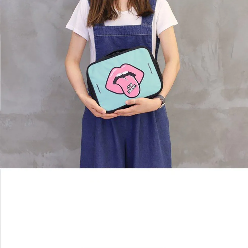 

Woman Cartoon Printing Waterproof Oxford Portable Travel Cosmetic Zipper Bag Boarding Luggage Storage Large Capacity Bag 10Sep25