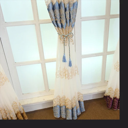 Современные роскошные вышитые прозрачные вуали шторы для окон для гостиной двери спальни кухни Тюль оконные шторы