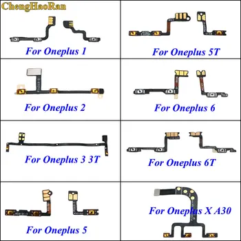 

ChengHaoRan Power Button Switch On/Off Volume Flex Cable For Oneplus 1+ 1 2 3 3T 5 5T 6 6T X A30 one plus connector Repair Part