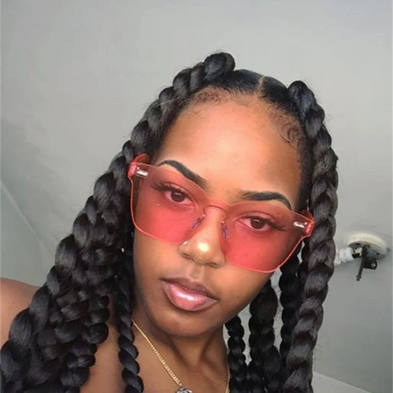 

colorfull rimless sunglasses women pink cat eye sunglasses fashion designer retro female trendy sun glasses lunette soleil femme