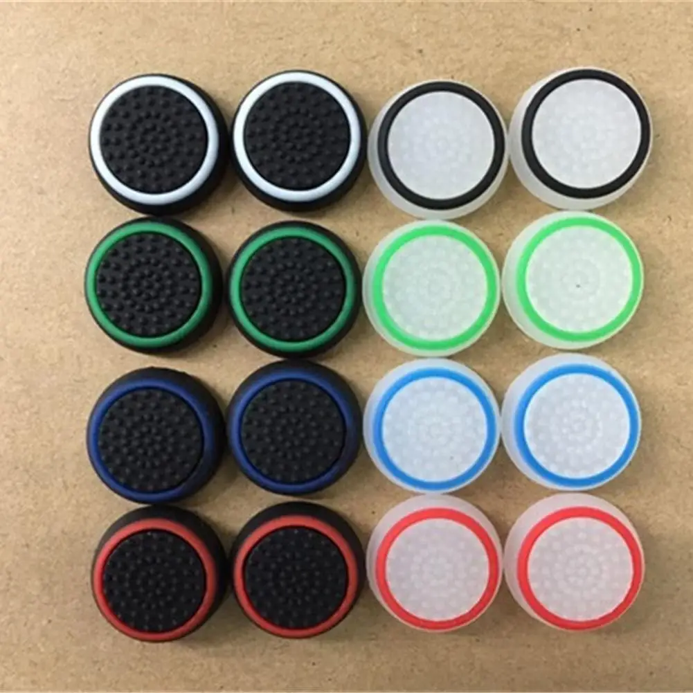 

4 Pcs Silicone Analog Thumb Stick Grips Cover For PS4/ PS3/ PS2 Luminous Game Handle Joystick Protective Cap Pro 4 PS4 Slim