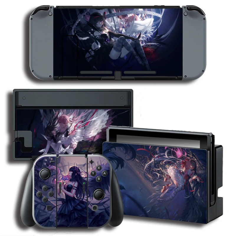 

Puella Magi Madoka Magica Skin Stickers for Nintendo Switch NS Skin Console and Controllers Protector Case Sticker Decal Vinyl