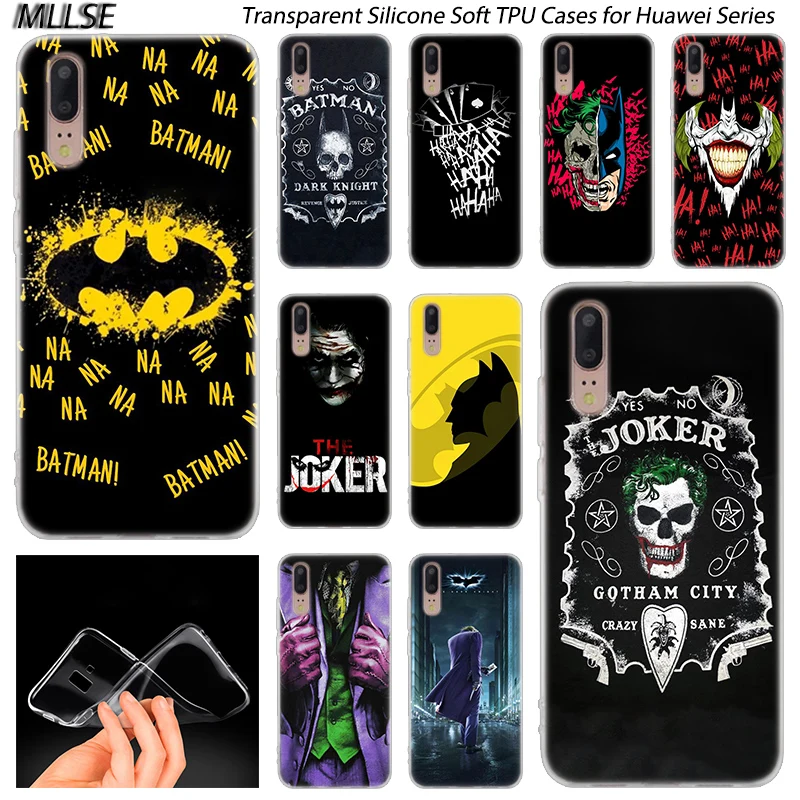 

Hot The Joker Batman Soft Silicone Case for Huawei P30 P20 P10 P9 P8 Lite 2017 P30 P20 Pro Mini P Smart 2019 Plus Fashion Cover