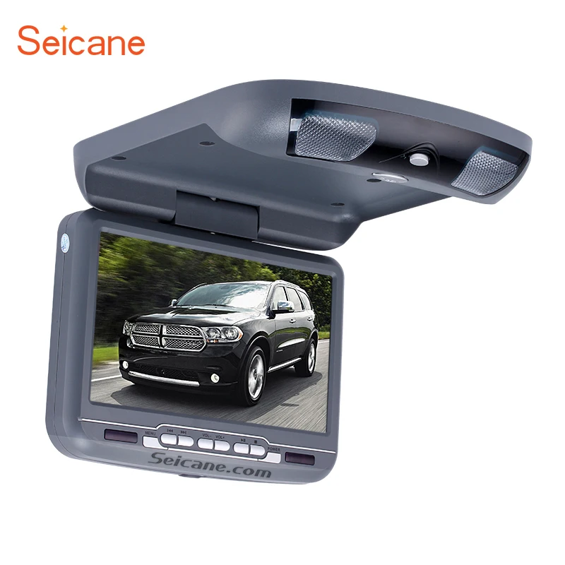

Seicane Roof Mount 9 " TFT DVD Player with FM USB SD Games Support the newest 32 Bit+8 Bit games wirelessgame controller Car Kit