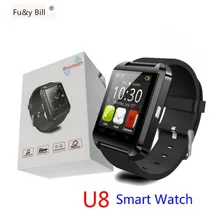 Получить скидку Бесплатная доставка Новая мода U8 Bluetooth Smart часы мобильный телефон для синхронизации Bluetooth Телефонный звонок шаг движения смарт-часы