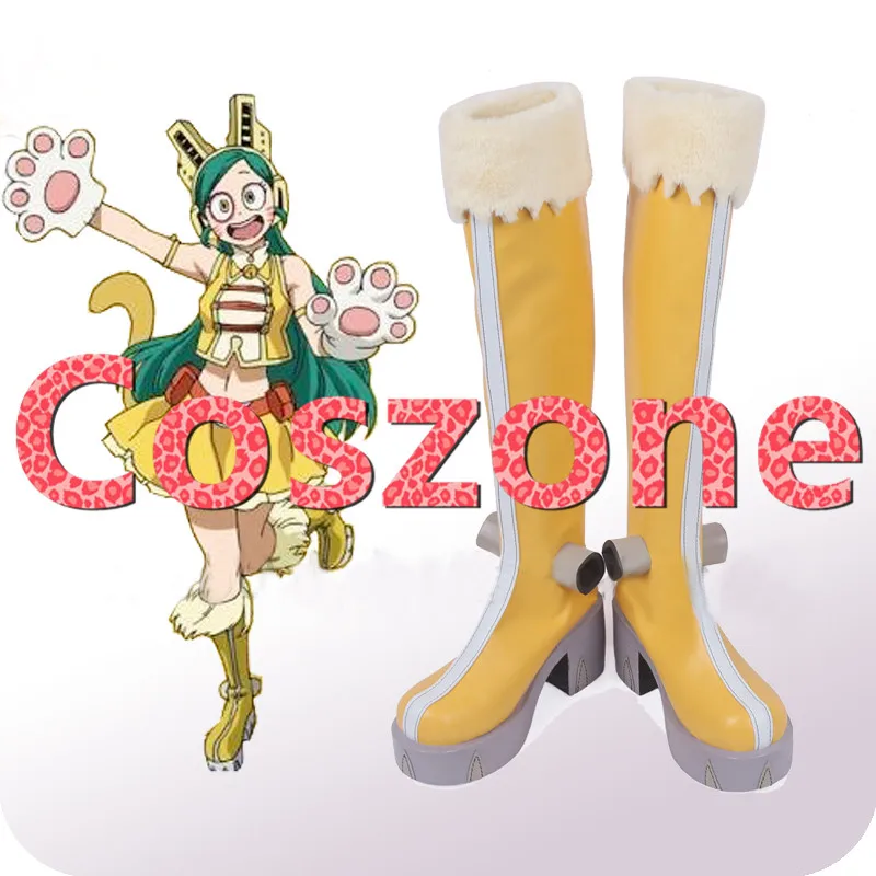 My Hero Academia Boku No Hero Akademia Pussy Cat Ragdoll Yellow Shoes Cosplay Boots (1)