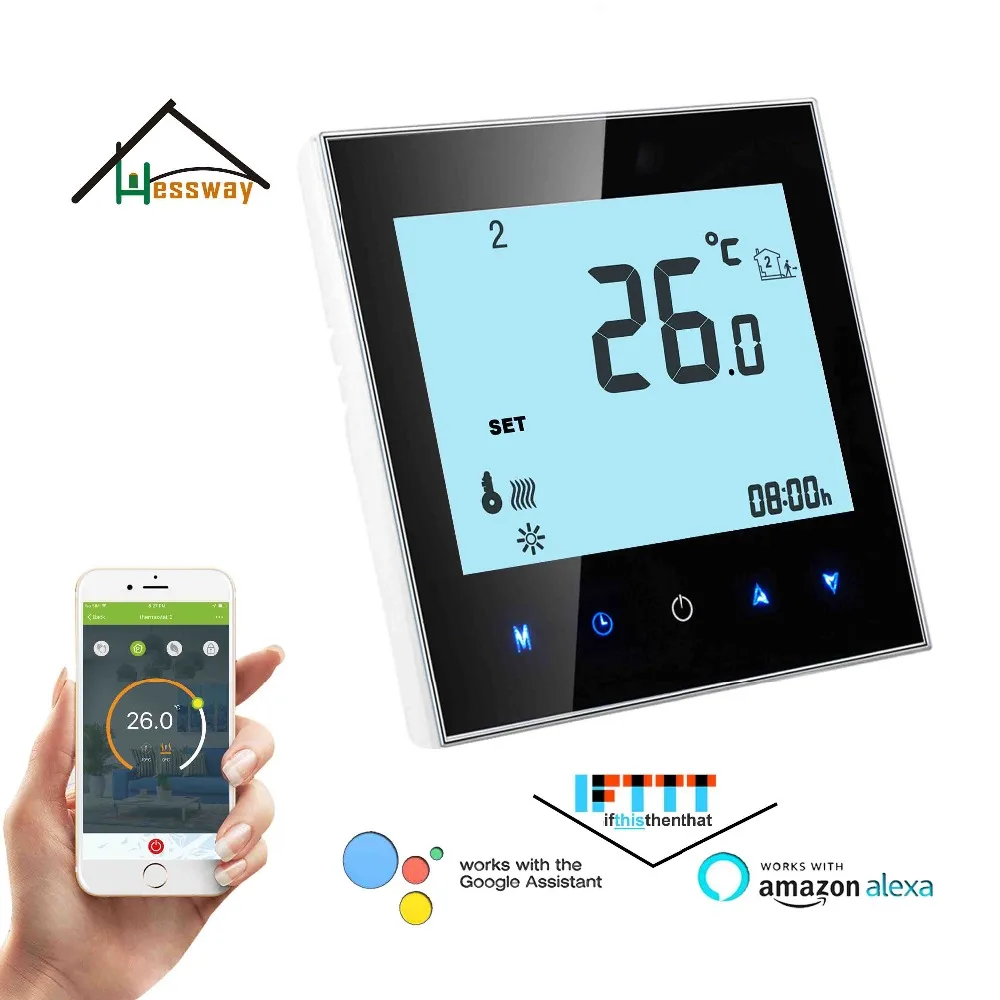 24VAC 95 240VAC TUYA NC не работает с Alexa Google домашний термостат для подогрева пола WIFI