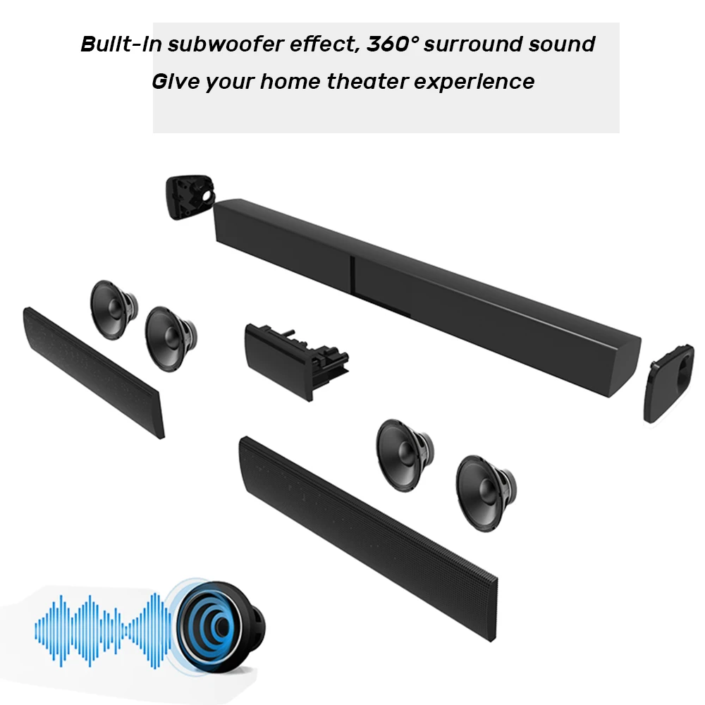 BS 28B Bluetooth динамик Компьютер ТВ 20 Вт полоса USB AUX аудио кабель FM радио MP3 музыкальный