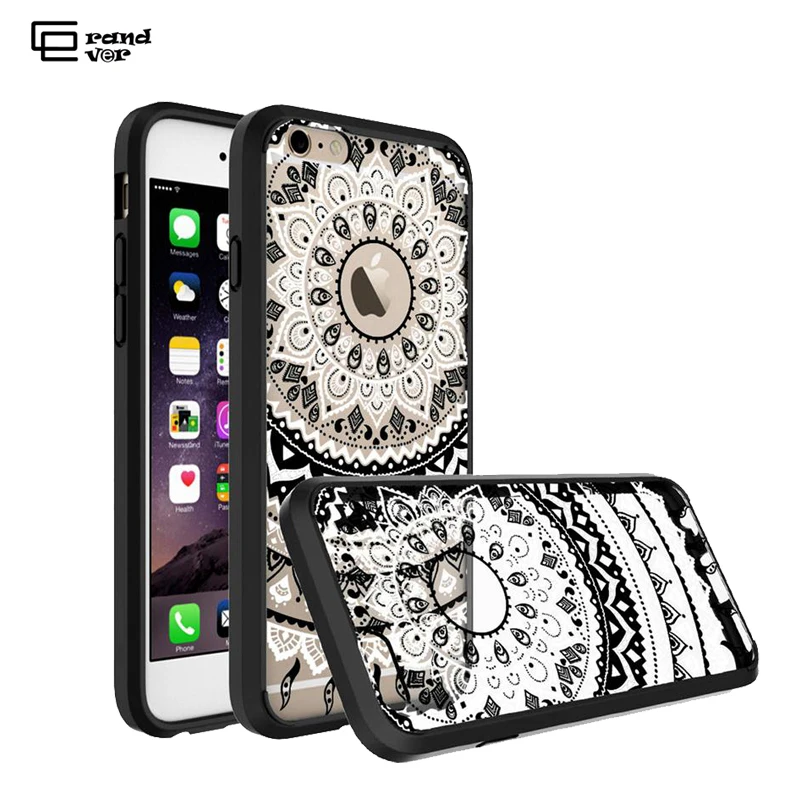 Роскошный чехол GrandEver для iPhone 6 6s Plus прозрачный защитный из ТПУ в стиле ретро с