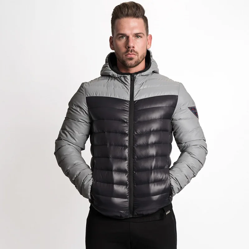 winter jacket men Warm Coat Light fashion Hooded Collar Gym training outside Wear Zipper Parka men Contrast stitching coat winter jacket men Warm Coat Light fashion Hooded Collar Gym training outside Wear Zipper Parka men Contrast stitching coat