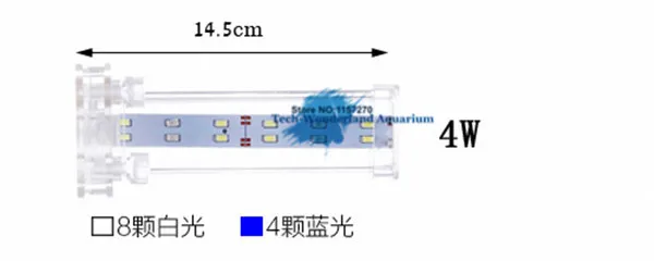 Хрустальный светодиодный светильник для аквариума Королевский синий лампа для аквариума декоративное украшение 4 Вт 6 Вт 7 Вт 10 Вт освещение для аквариума - Цвет: 4w