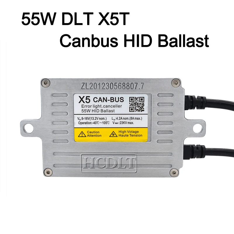 HCDLT AC 55W Xenon Canbus HID Kit H1 H7 H11 HB3 HB4 9012 D2H Car Headlight Xenon Lamp 5500K No Error Canbus DLT X5T HID Ballast (3)
