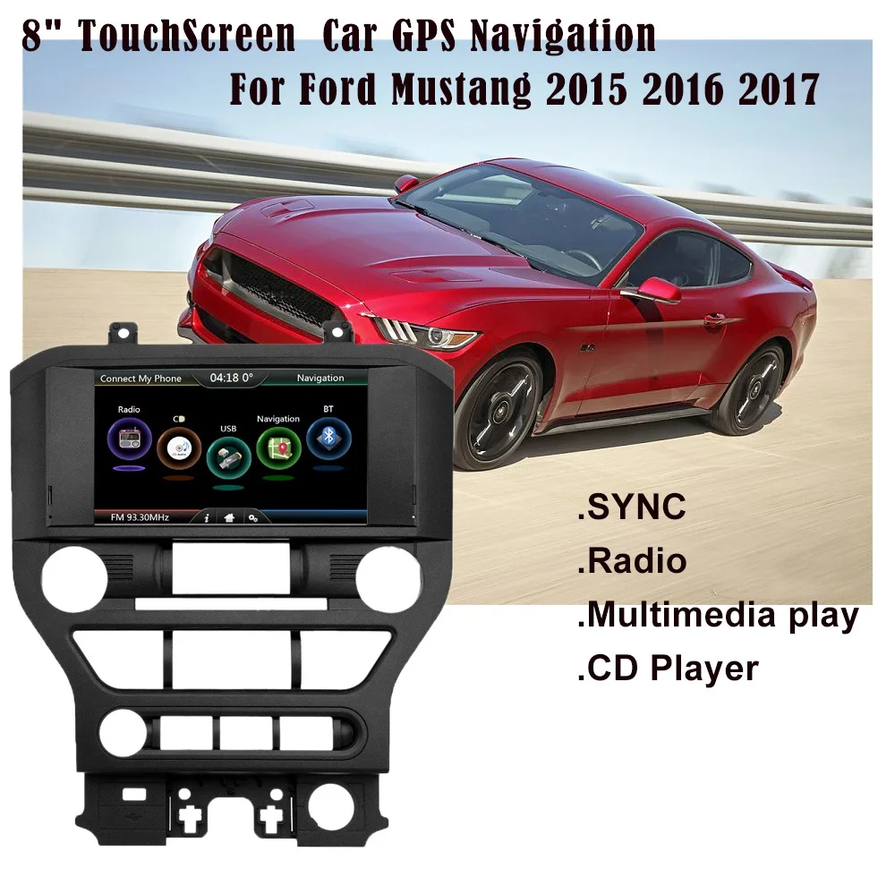 2 Din font b Car b font GPS Navigation Multimedia Play Entertainment Vehicl GPS 8 inch