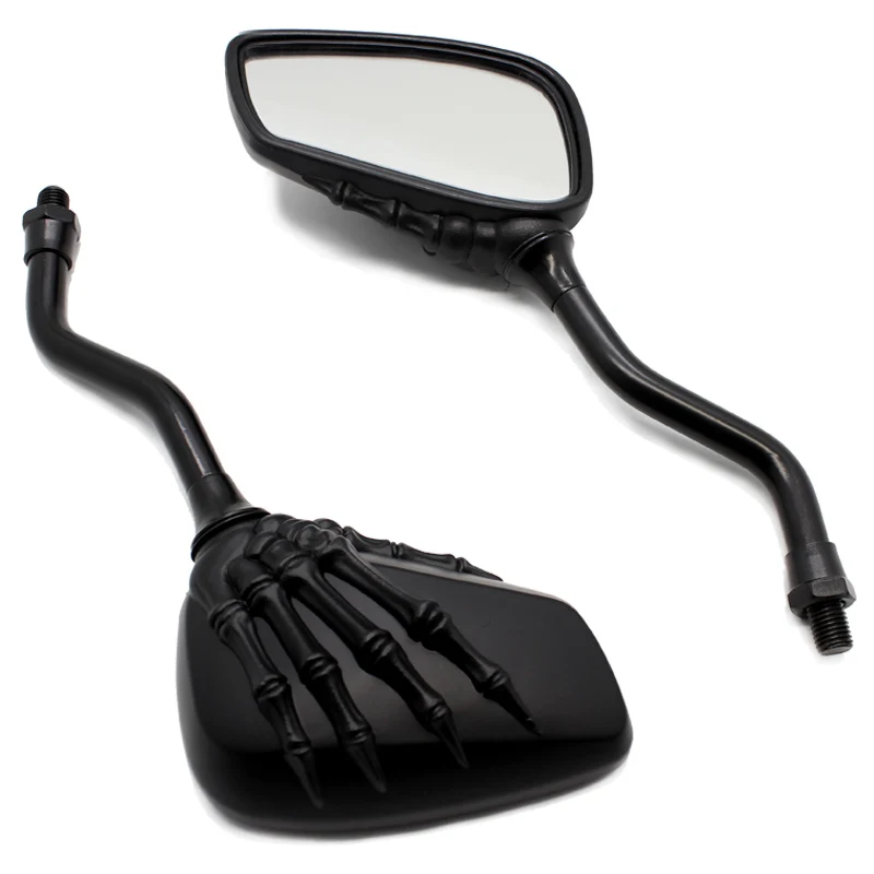 Roaopp 10MM Motorcycle Skeleton Mirrors For Harley Suzuki Kawasaki Honda Kymco Vespa SYM BMW Buell Aprilia Triumph Ducati KTM