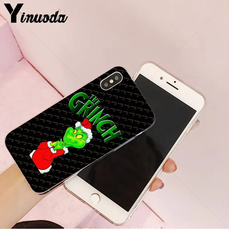 Yinuoda How the Green ofMonster Grinch украли Рождество Мягкий Силиконовый ТПУ чехол для телефона iPhone8 7 6 6S Plus 5 5S SE XR X XS MAX