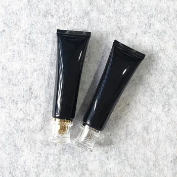 

1pcs 50g Black Plastic Squeeze Bottle Cosmetic Facial Cleanser Hand Cream Soft Tube Free Shipping