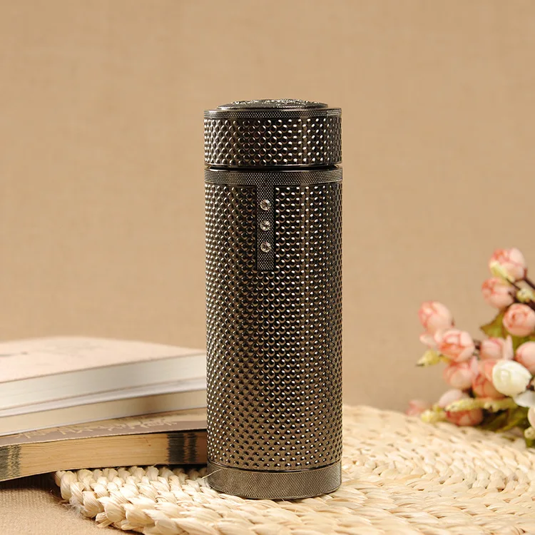 

280mlHealth ceramic Vacuum Flasks Classic carbon steel color Zisha inner magnetic treatment thermos zinc alloy insulation kettle