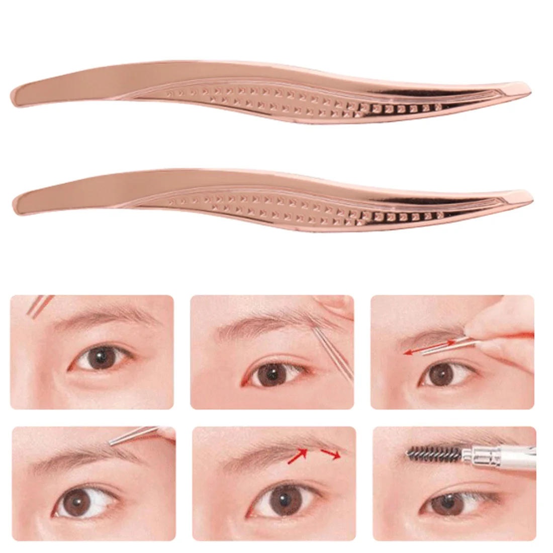 Eyebrow Hair Removal Tweezers Women Lady Willow Shape Stainless Steel