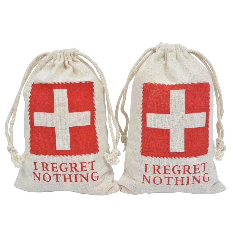 50PCS/LOT Wedding favour bags Drawstring Pouch Hangover Kit Survival Kit Bags 