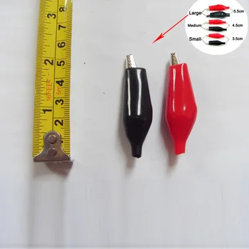 

100pcs Alligator Clip Large Size 55mm/5.5cm Crocodile Test Clip Red and Black