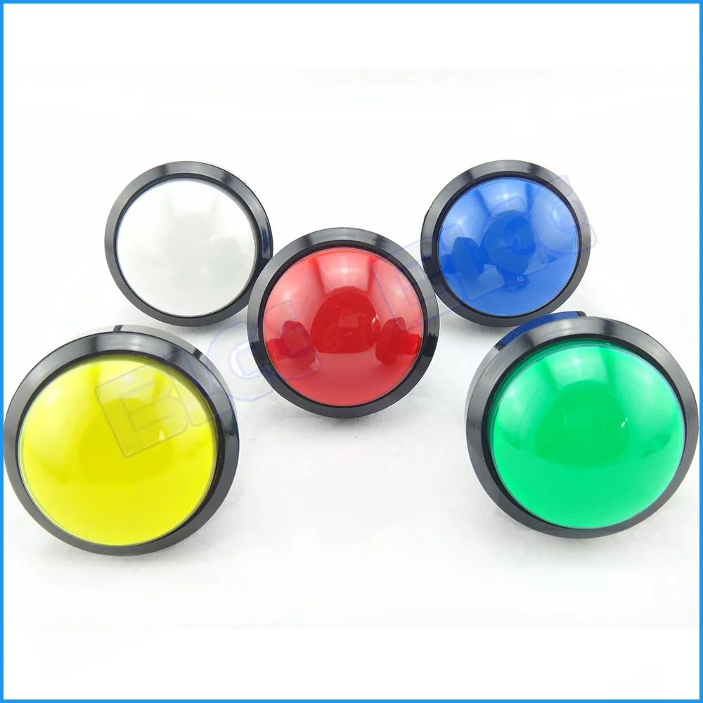 2 шт. 60 мм круглый с подсветкой аркадная Кнопка Светодиодный кнопки с микропереключателем для монет игровой автомат