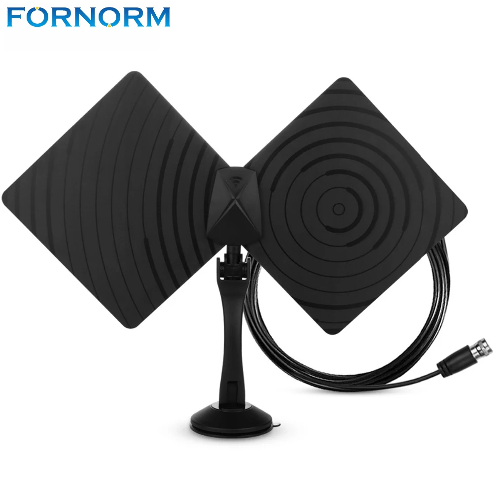 Fornorm Rotatable 360 Degree 1080P HDTV Antenna 50Miles Range Indoor