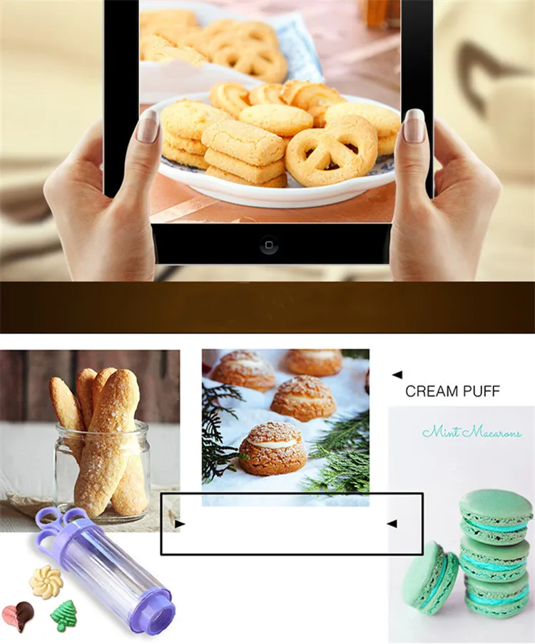 18 шт. печенье пресс резаки инструменты для выпечки печенье выпечка пресс Форсунка машины чайник кухонный инструмент торт декоративные инструменты для выпечки