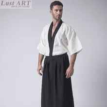 Традиционное японское кимоно для мужчин yukata мужской haori obi Самурай одежда для воина костюм, кимоно для костюмированного представления Национальный AA034