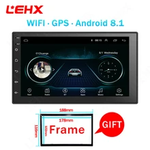 LEHX 2 Дин Радио Android 8,1 универсальный gps навигации Автомобильный мультимедийный плеер Bluetooth сенсорный Wi Fi для Toyota NISSNA KIA