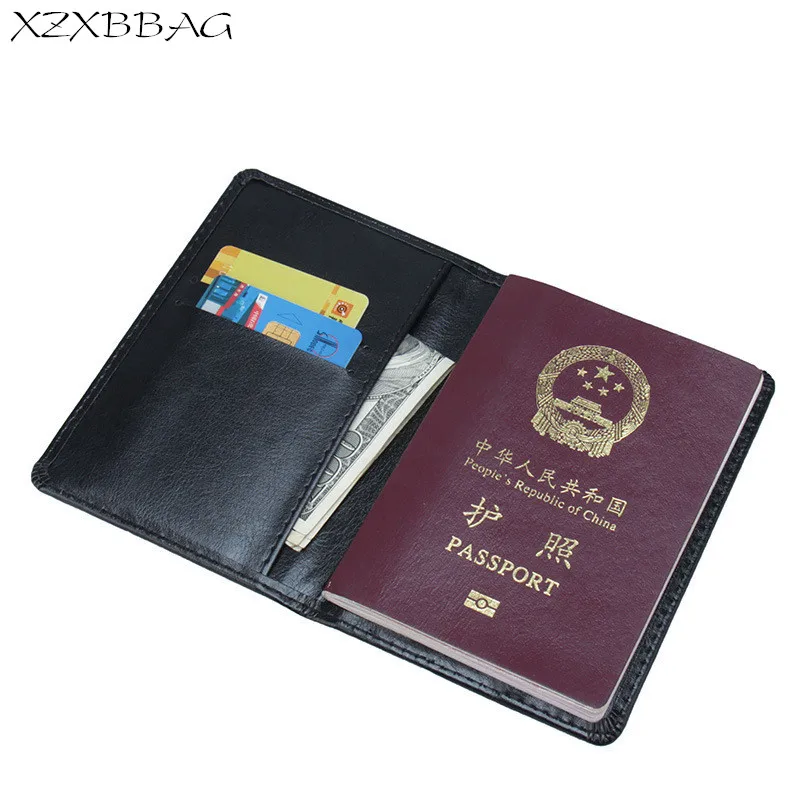 XZXBBAG Russian PU Leather Travel Passport Bag Unisex Passport Case