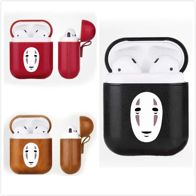 Унесенные спиралью без лица для мужчин из искусственной кожи Airpods чехол Bluetooth