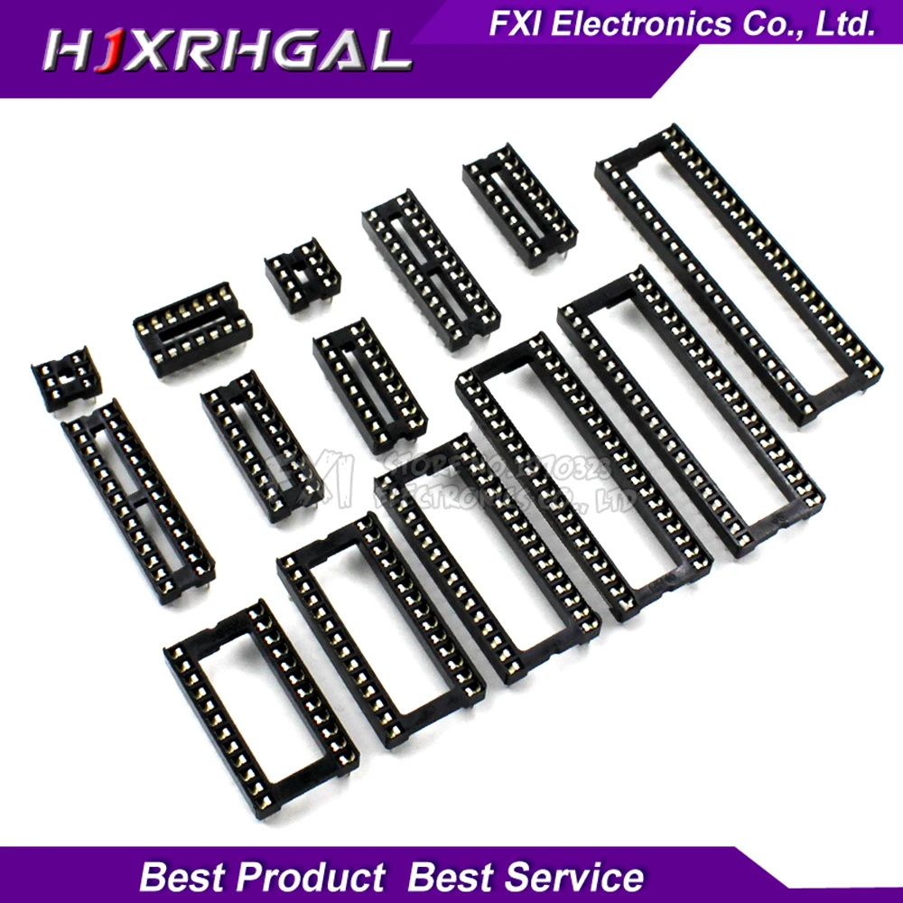 

10PCS IC Sockets DIP6 DIP8 DIP14 DIP16 DIP18 DIP20 DIP28 DIP40 pins Connector DIP Socket 6 8 14 16 18 20 24 28 40 pin