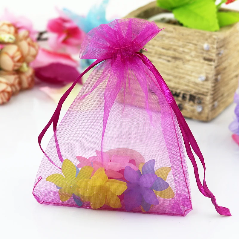 100pcs lot ivory organza bags small drawstring gift bag wedding