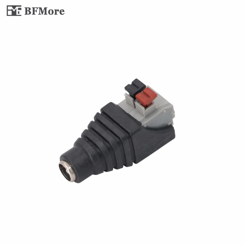 

BFMore 015 DC Jack Power Female Plug Adapter 5.5*2.1 DC Jack Push Fastening Type 12V Connector CCTV Cameras Socket Adapter
