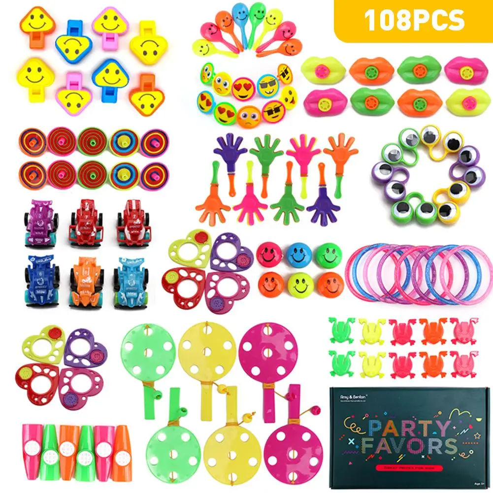

108PCS Kids Birthday Party Favor Toy Assortment School Classroom Rewards Carnival Prizes Pinata Fillers Easter Egg Stuffers