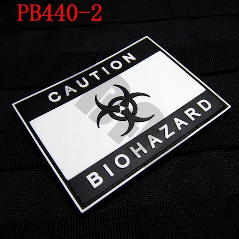 3D ПВХ патч предостережение BIOHAZARD