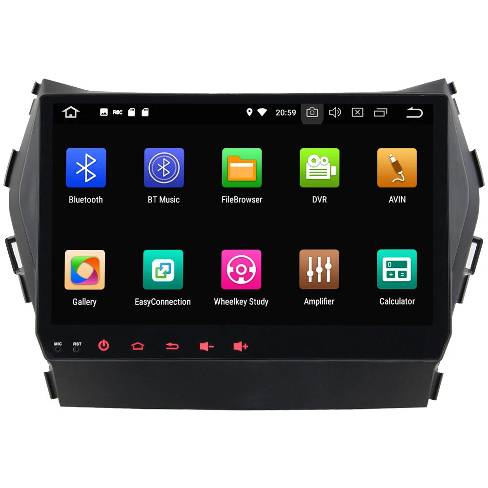 Discount 9" IPS Octa Core 4G Android 8.1 4GB RAM 64GB ROM Car DVD Player Radio GPS Glonass Navigation For Hyundai Santa Fe IX45 2013-2016 1