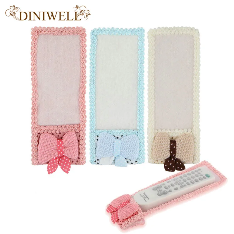 

DINIWELL Bowknot Lace Remote Control Dustproof Case Cover Cute Decoration Bags TV Control Protector Organizer Storage