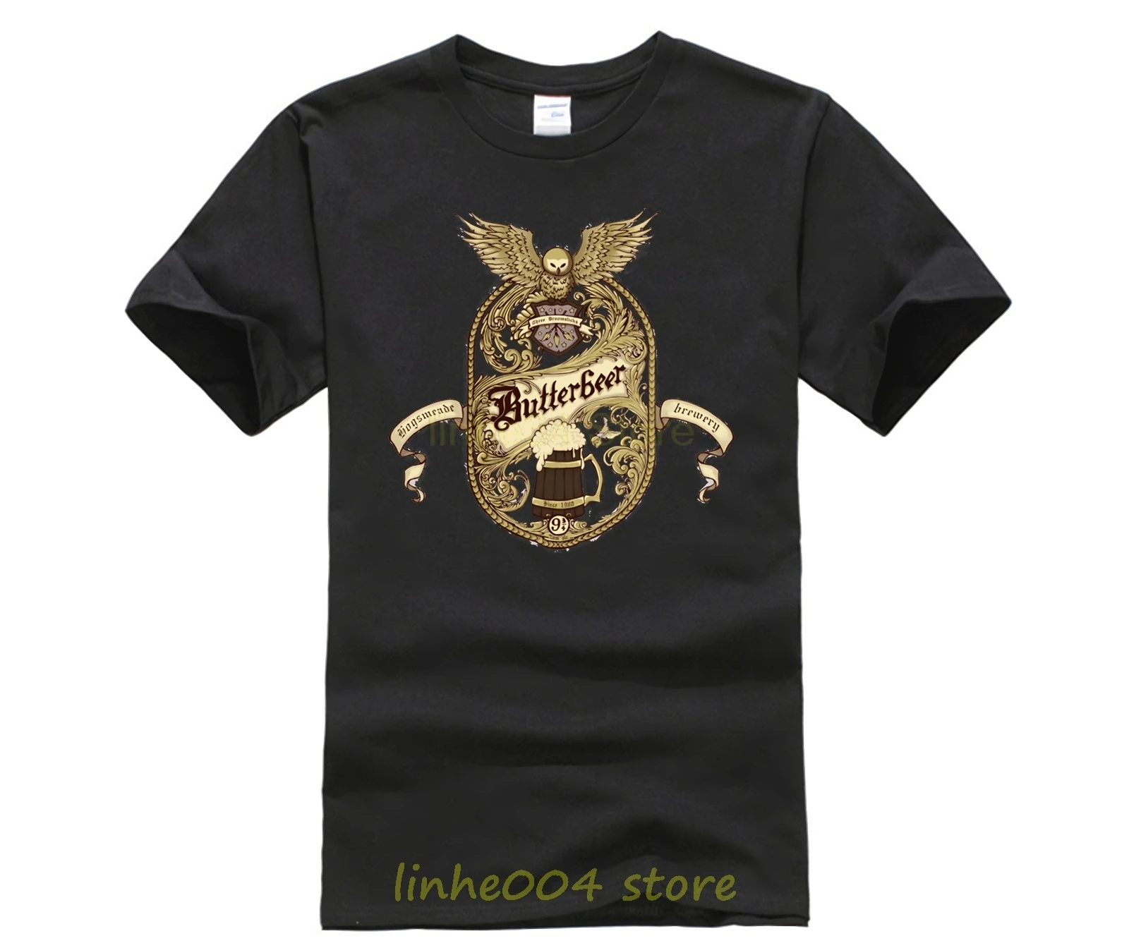 Взрослая футболка все размеры Гарри футболка Butterbeer T-Shirt (2) Porter T-Shirt